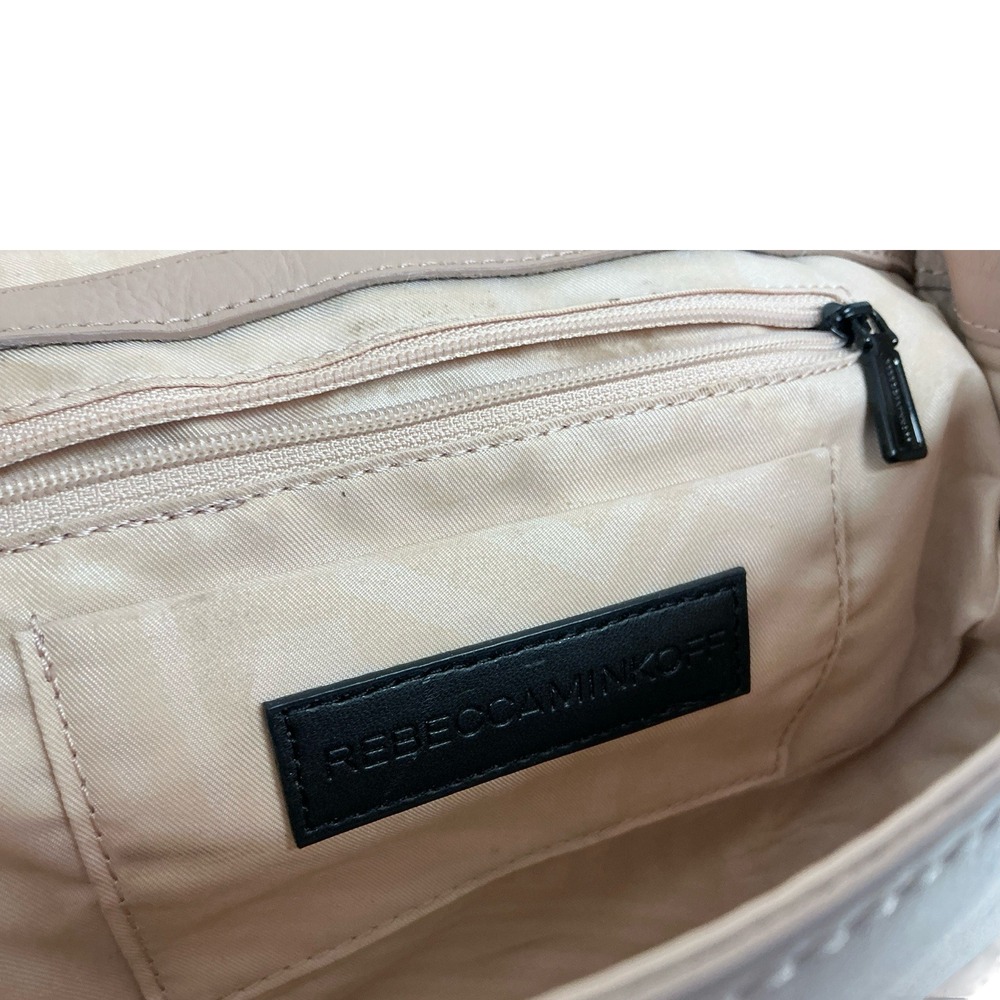 Rebecca Minkoff Love Too Crossbody Bag Tan Quilted Leather Silver Hardware - Picture 8 of 8